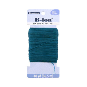B-LON Cord, TEX 210, .020 in / 0.50 mm, Teal, 40 yd / 36.5 m