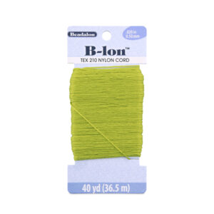 B-LON Cord, TEX 210, .020 in / 0.50 mm, Chartreuse, 40 yd / 36.5 m