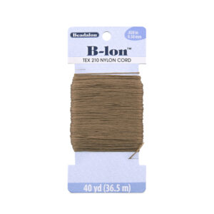 B-LON Cord, TEX 210, .020 in / 0.50 mm, Light Brown, 40 yd / 36.5 m