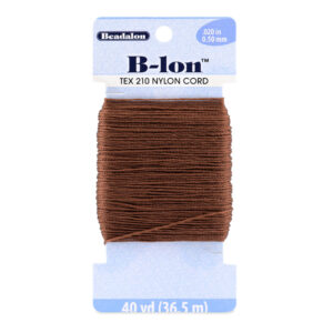 B-LON Cord, TEX 210, .020 in / 0.50 mm, Dark Brown, 40 yd / 36.5 m