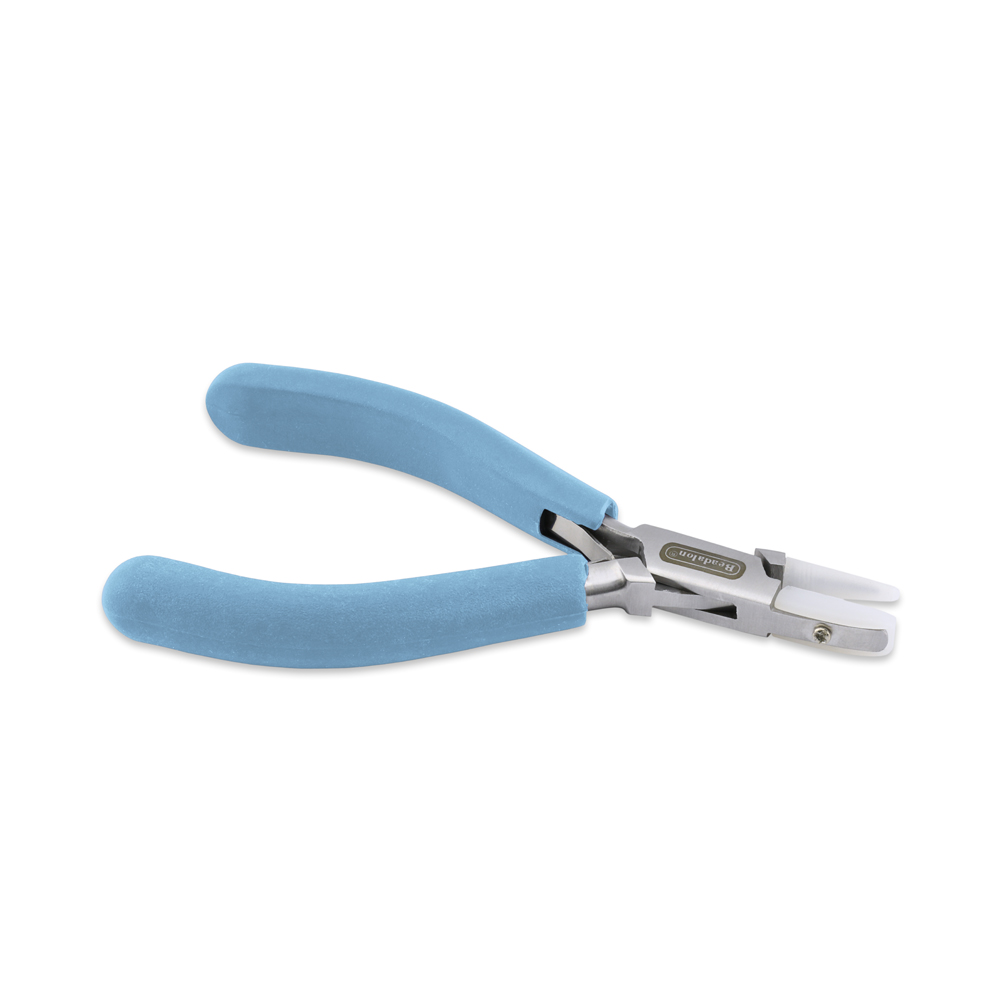 Designer Series Nylon Jaw Pliers, Flat/Round Nose, Pacific Blue Vinyl-Free Grips, Stnles Stl, Rnd Taper 0.09 - 0.27in/2.2 -7mm, Flat 0.32 x 0.79in/8.1 x 20.1mm, 5.25in/13.3cm - Image 2
