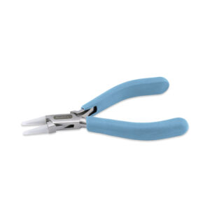 Designer Series Nylon Jaw Pliers, Round Nose, Pacific Blue Vinyl-Free Grips, Stainless Stl, Tip: 0.81 in / 20.6 mm, Taper 0.09 in - 0.27 in / 2.2 mm - 7 mm, 5.25 in / 13.3 cm