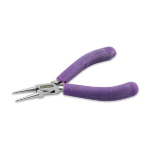 Designer Series Artistic Wire Glimmer Round Nose Pliers, Lavender Speckle Vinyl-Free Grips, Stainless Steel, Box Joint, Double Leaf Springs, 4.75 in / 12 cm