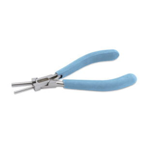 Designer Series Bail Making Pliers, Pacific Blue Vinyl-Free Grips, Stainless Steel, Lap Joint, Double Leaf Springs, 2 mm & 4 mm / 0.08 in & 0.16 in Tips, 6.25 in / 15.9 cm