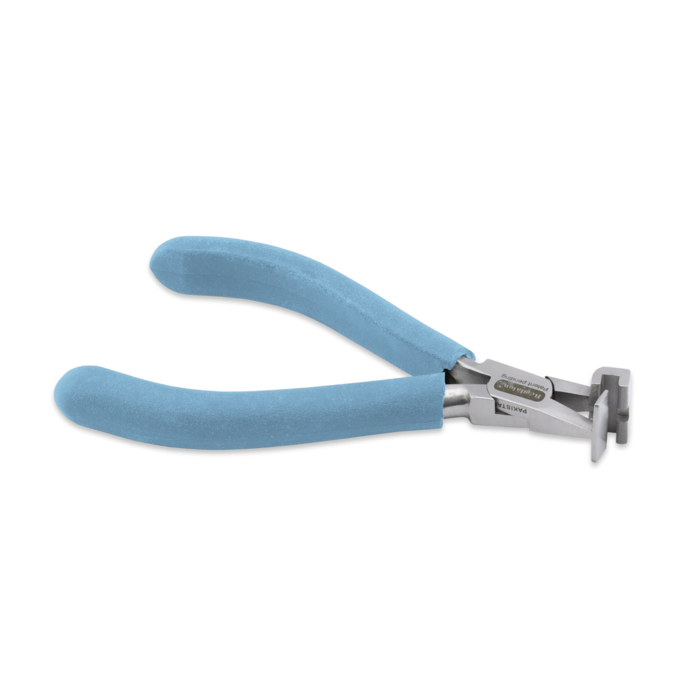 Designer Series Wire Banding Pliers, Pacific Blue Vinyl-Free Grips, creates Double-Wide Bands for 20 & 21 gauge wire, Stainless Steel, 5.5 in / 14 cm - Image 2
