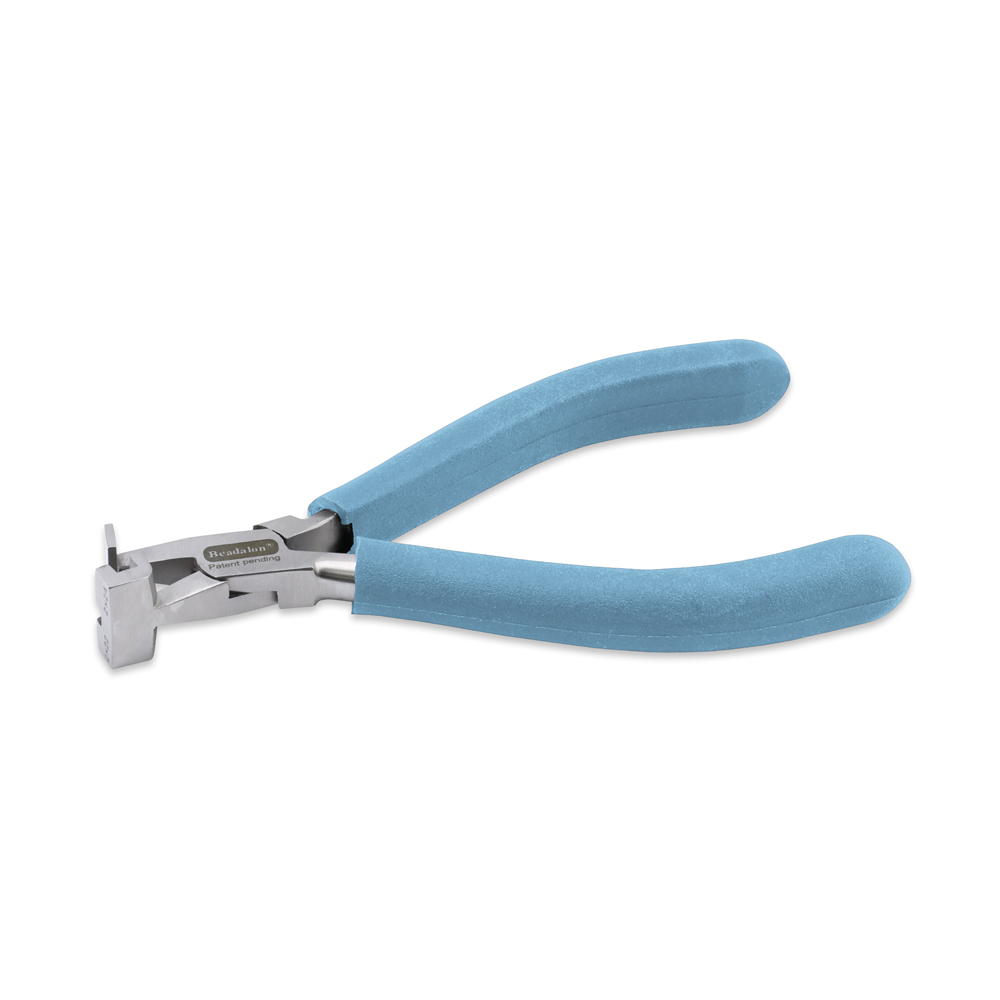 Designer Series Wire Banding Pliers, Pacific Blue Vinyl-Free Grips, creates Double-Wide Bands for 22 & 24 gauge wire, Stainless Steel, 5.5 in / 14 cm