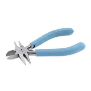 MultiPliers 3in1, Pacific Blue Vinyl-Free Grips, Round Nose Tip Taper 0.06in-0.20in / 1.4mm-5.2mm, Chain Nose Taper 0.07in-0.33 in / 1.8mm-8.5mm, Semi-Flush Cut, 5.75in/14.6cm