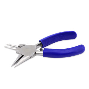 MultiPliers 2in1, Royal Blue Vinyl-Free Grips, Round Nose and Chain Nose Pliers, Steel Lap Joint, Double Leaf Springs, 5 in / 12.7 cm