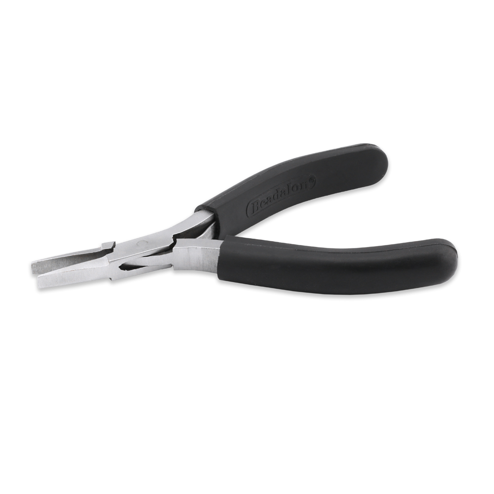 Econo Series Flat Nose Pliers, Black Vinyl-Free Grips, Steel Box Joint, Double Leaf Springs, 5 in / 12.7 cm