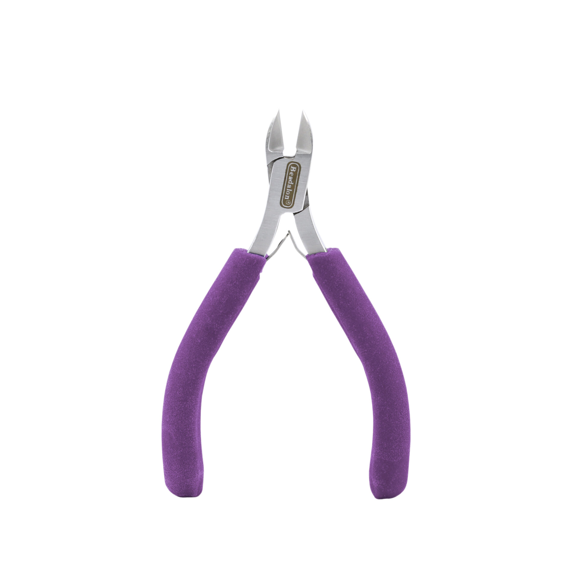 Designer Series Semi-Flush Cutter, Purple Vinyl-Free Grips, Stainless Steel, Box Joint, Double Leaf Springs, 4.75 in / 12 cm - Image 3