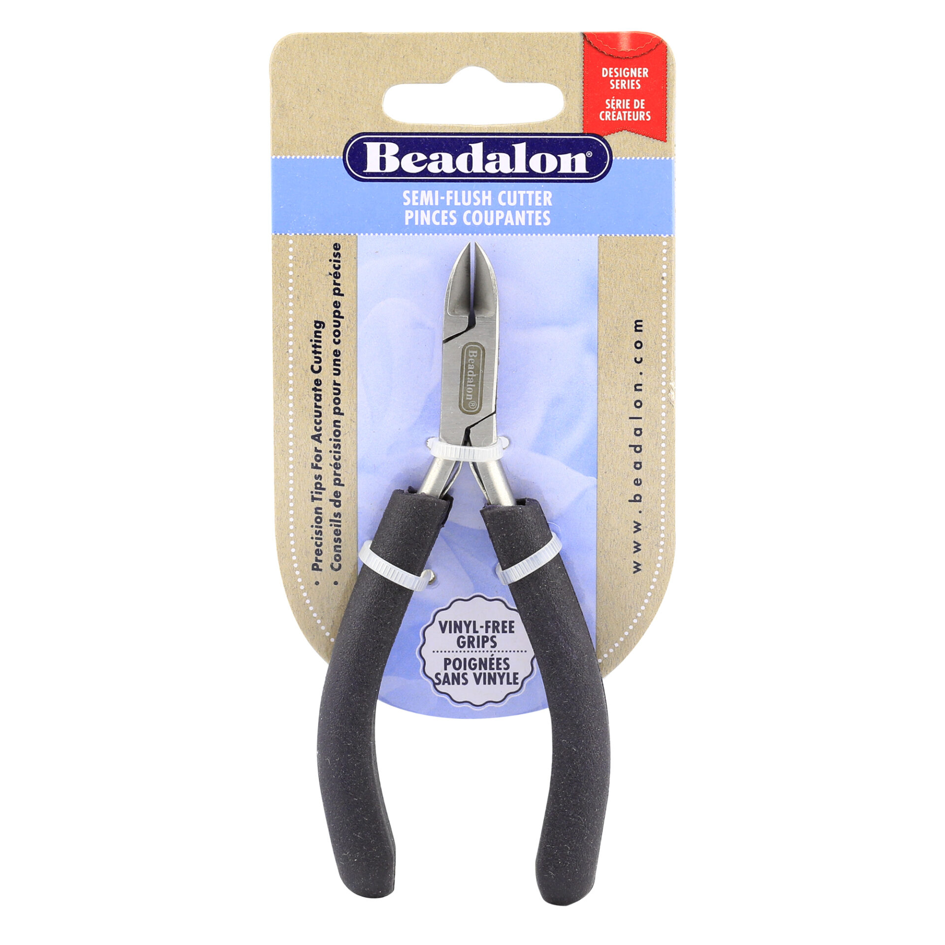 Designer Series Semi-Flush Cutter, Dark Blue Vinyl-Free Grips, Stainless Steel, Box Joint, Double Leaf Springs, 4.75 in / 12 cm - Image 4