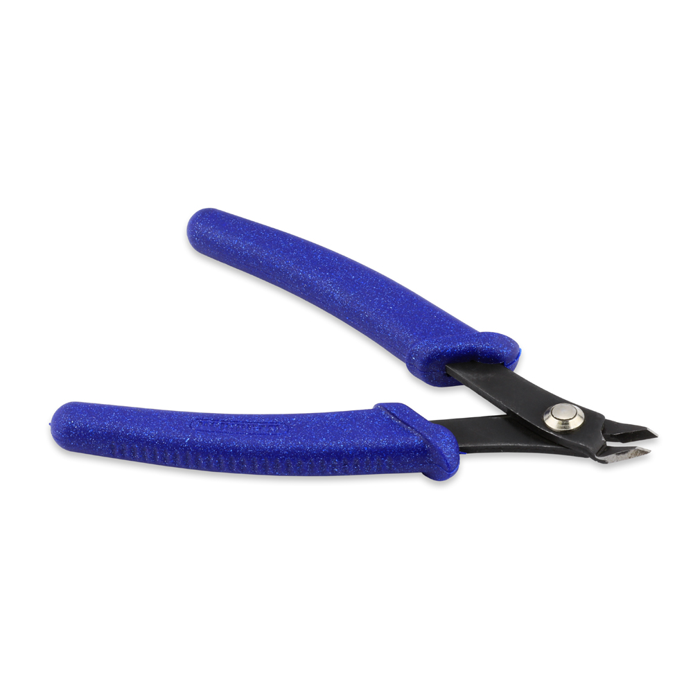 Classic Series Glimmer Nipper Tool, Blue Speckle Vinyl-Free Grips, Rivet Joint, Single Leaf Spring, 5.25 in / 13.3 cm - Image 2