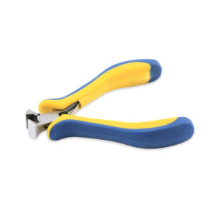 Designer Series Ergo End Cutter, Yellow & Blue Vinyl Free Grips, Stainless Steel Box Joint, 5.25 in / 13.3 cm