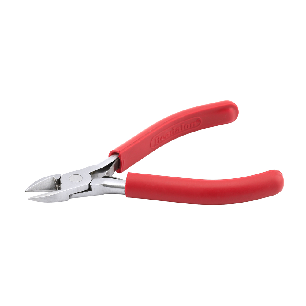 Econo Series Semi-Flush Cutter, Red Vinyl-Free Grips, Steel Lap Joint, Double Leaf Springs, 5 in / 12.7 cm