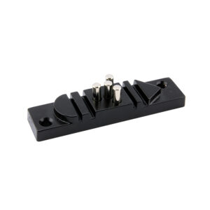 Wire Bending Jig, 26.5 mm x 11.4 mm / 1.04 in x 4.5 in D-Shape, Isosceles Right Triangle with 90°, 60°, and 30° corners, 4 pegs 6 mm x 25 mm / .236 in x .98 in