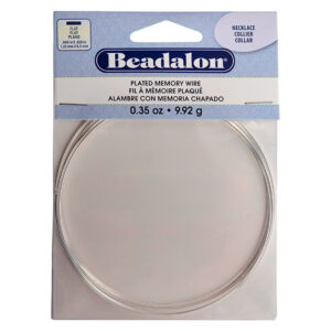 Memory Wire, Flat, Necklace, Silver Plated, 0.35 oz / 10 g, approx. 7 coils