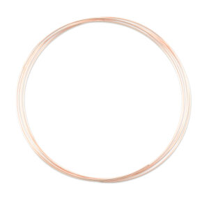 Memory Wire, Extra Heavy Duty Round, Extra Large Necklace, Rose Gold Color, Wire Diameter 1.0 mm / .039 in, 0.5 oz / 14 g, approx. 5 coils/pack