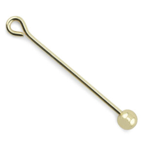 Instant Pendant, 6 mm Round Screw-on Finials, 36.60 mm / 1.44 in, Pin diameter 1.60 mm / 0.060 in, Gold Color E-coat, 3 pc