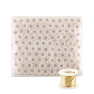 Artistic Wire - Mini Bobbins 100-Packs - Antique Brass Color