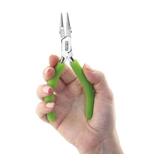 Professional Series Nylon Inner Jaw Round Nose Pliers, Lime Green Vinyl-Free Grips, Stainless Steel, Box Joint, Double Leaf Springs, 5.75 in / 14.6 cm - Image 7
