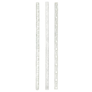 Artistic Wire, Flat, Vine, Dot & Flower Patterns, 4.6 x 0.58 mm / 0.20 x 0.03 in, Tarnish Resistant Silver Plated, 15.24 cm / 6 in length, 3 pc