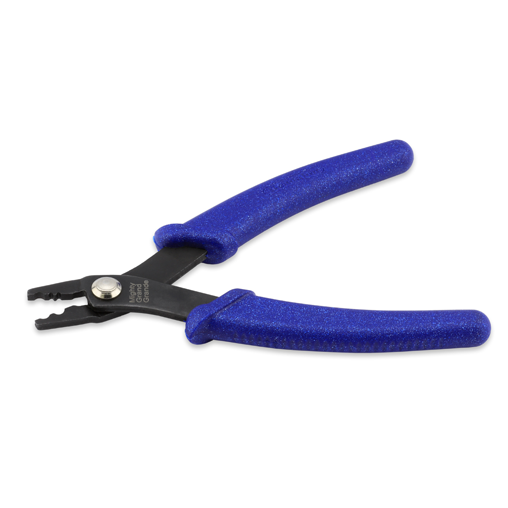 Classic Series Glimmer Crimper Tool MIGHTY, Blue Speckle Vinyl-Free Grips, Rivet Joint, Single Leaf Spring, 5.25 in / 13.3 cm